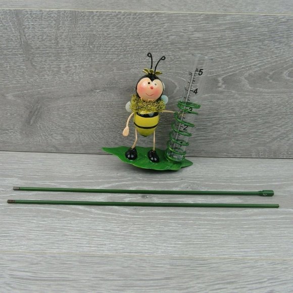 Yard Decor Garden Outdoor Bumblebee Rain Gauge - Picture 3 of 12